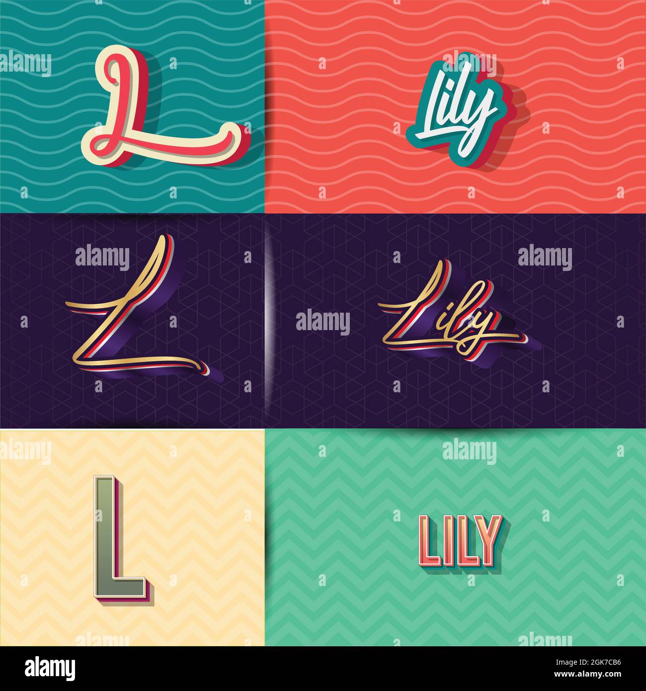 Lily name design Stock Vector Images Alamy