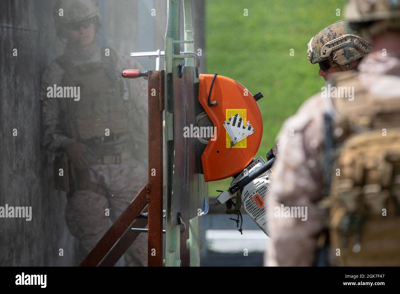 A U.S. Marine Corps Explosive Ordinance Disposal Technician, currently