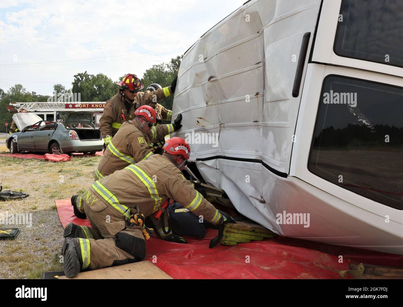 The Radcliff Fire Department joined Fort Knox responders in practicing
