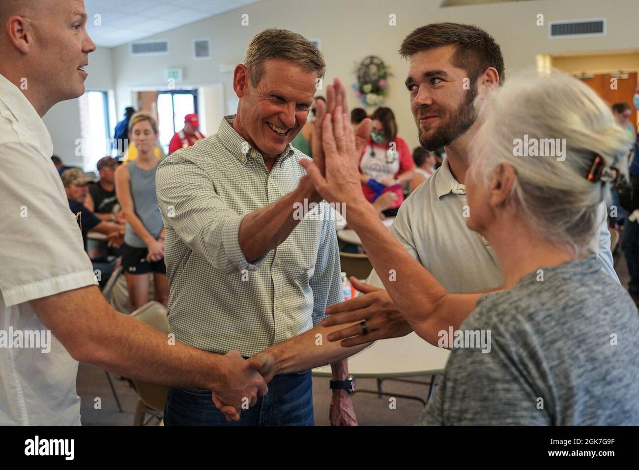 Waverly, TN (August 25, 2021) Tennessee Governor Bill Lee meeting
