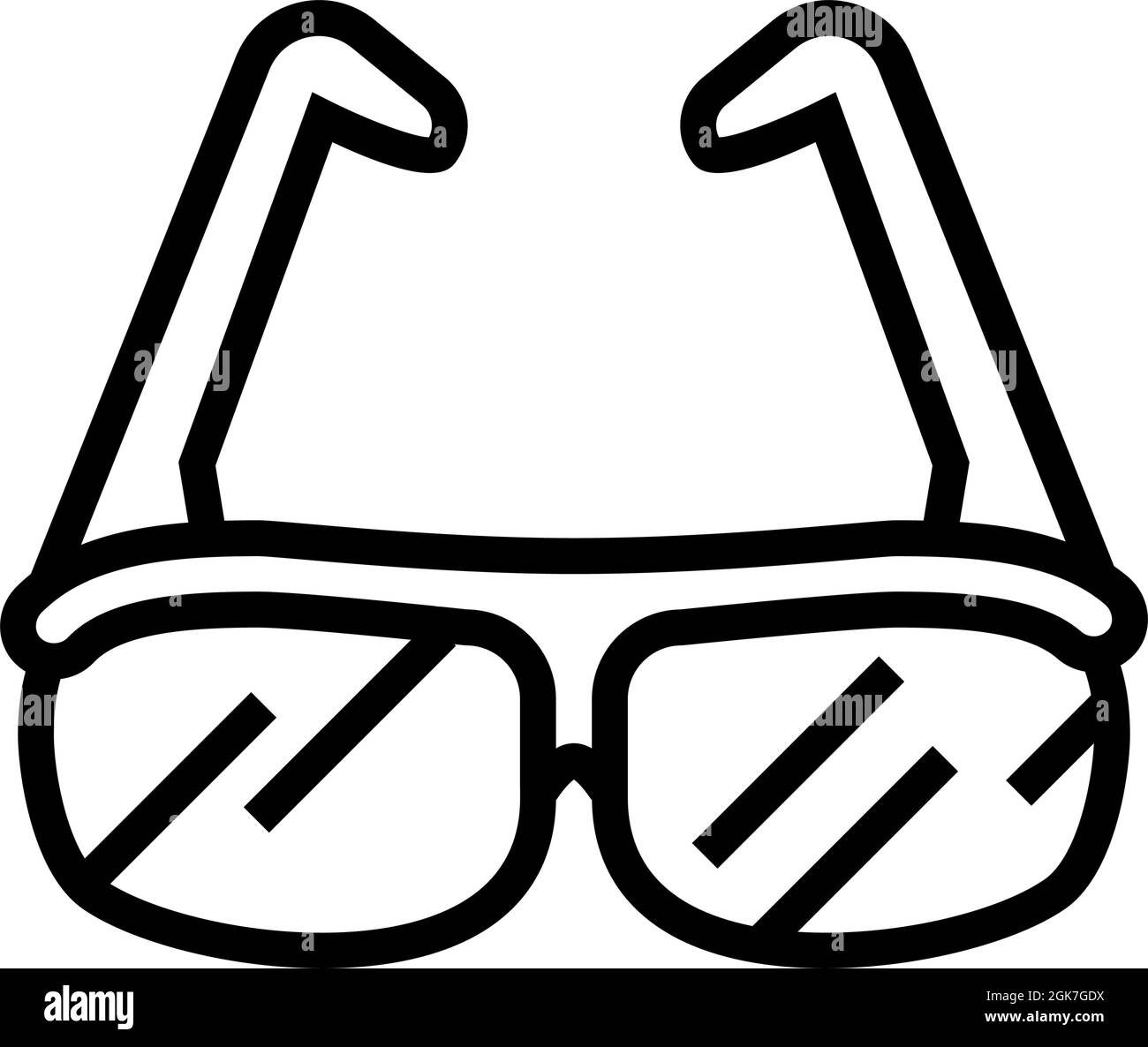 3d glasses line icon vector illustration Stock Vector Image & Art - Alamy