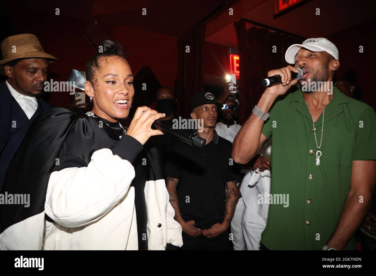 New York, NY, USA. 12th Sep, 2021. Alicia Keys and Baby Cham pictured at Swizz Beatz Surprise