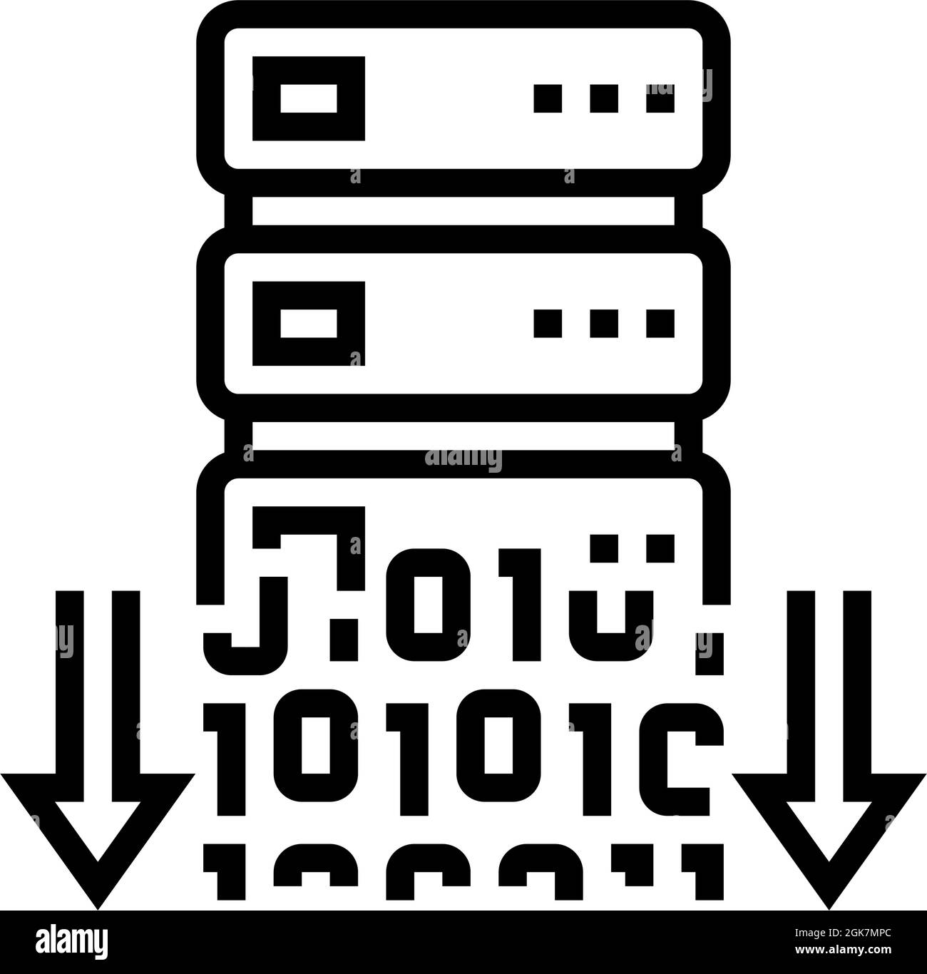 data security line icon vector illustration Stock Vector Image & Art ...