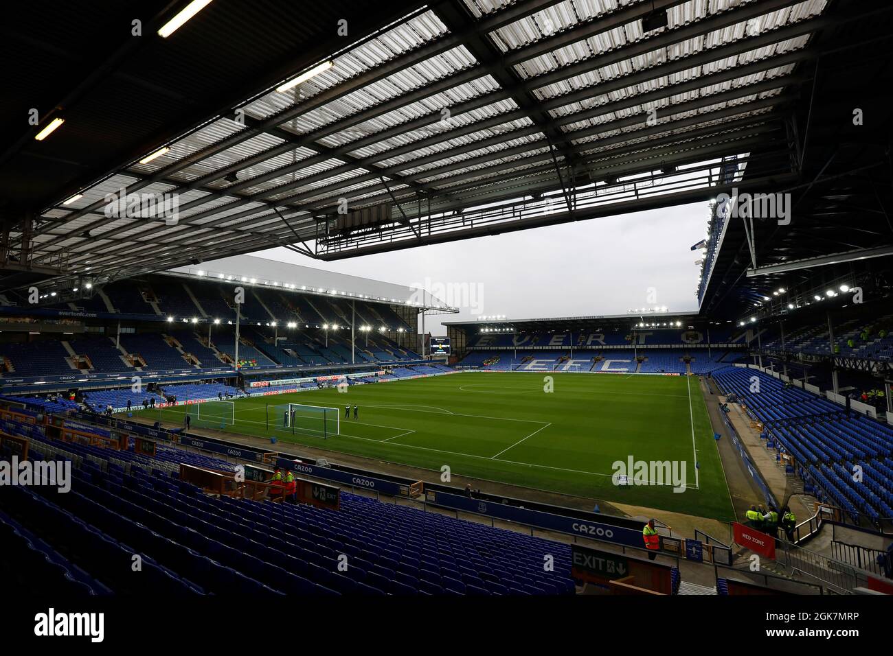 Liverpool, England, 13th September 2021.   A general view of the ground before the Premier League match at Goodison Park, Liverpool. Picture credit should read: Darren Staples / Sportimage Credit: Sportimage/Alamy Live News Stock Photo