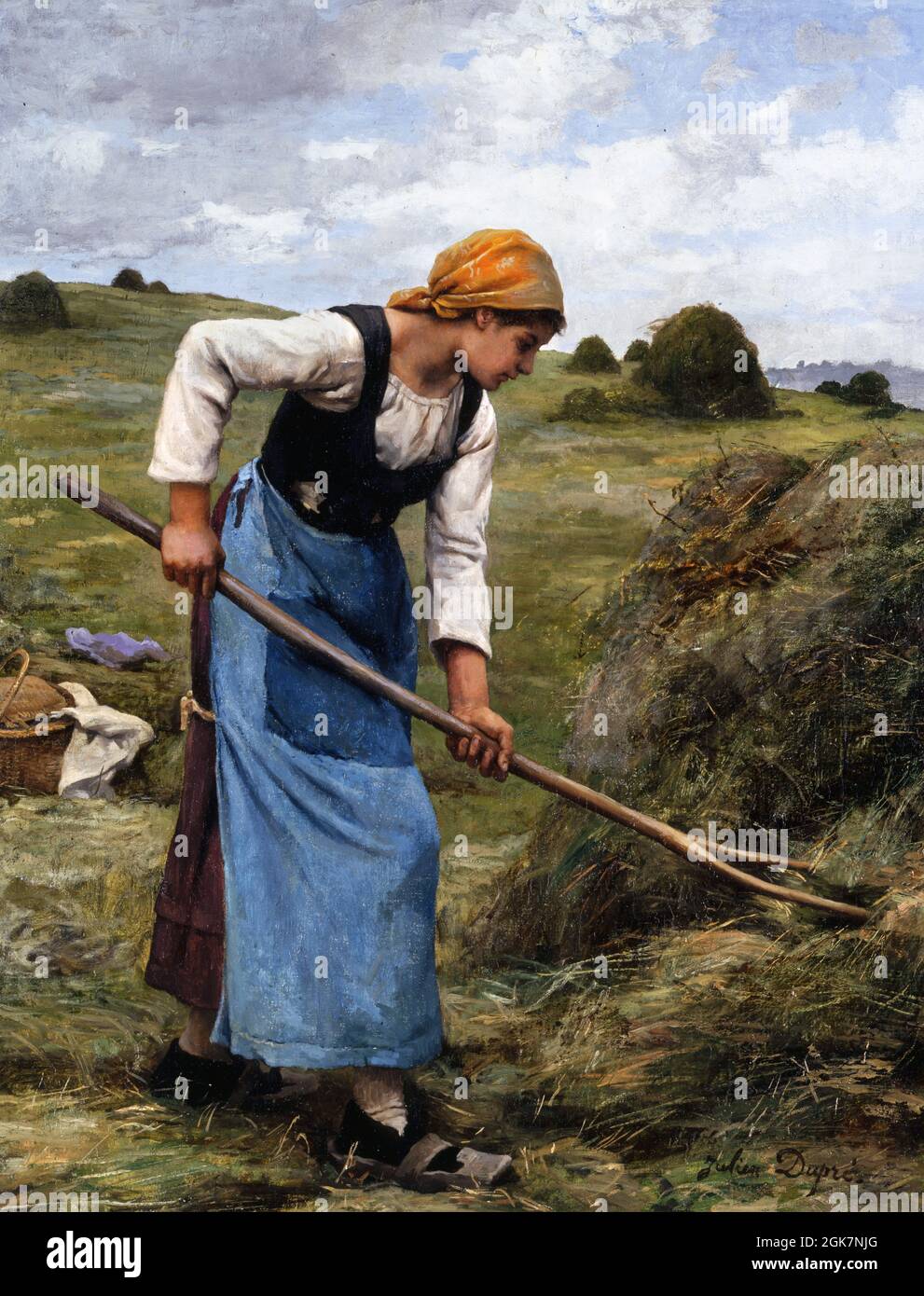 The Harvester by Julien Dupré (1851-1910), oil on canvas, c. 1880-81 Stock Photo