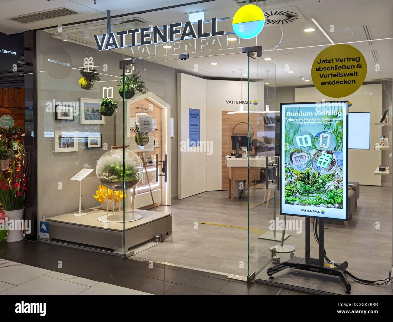 Berlin, Germany - September 1, 2021: Shop window of a store in the Gropius Passagen shopping mall in Berlin. Stock Photo