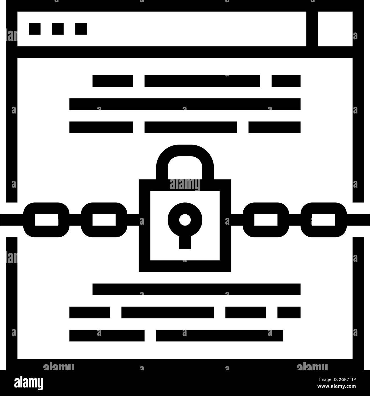 padlock security technology tool line icon vector illustration Stock ...
