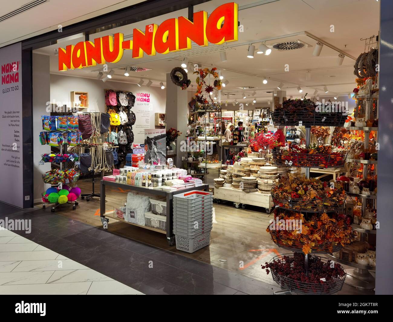 Berlin, Germany - September 1, 2021: Shop window of a store in the Gropius Passagen shopping mall in Berlin. Stock Photo