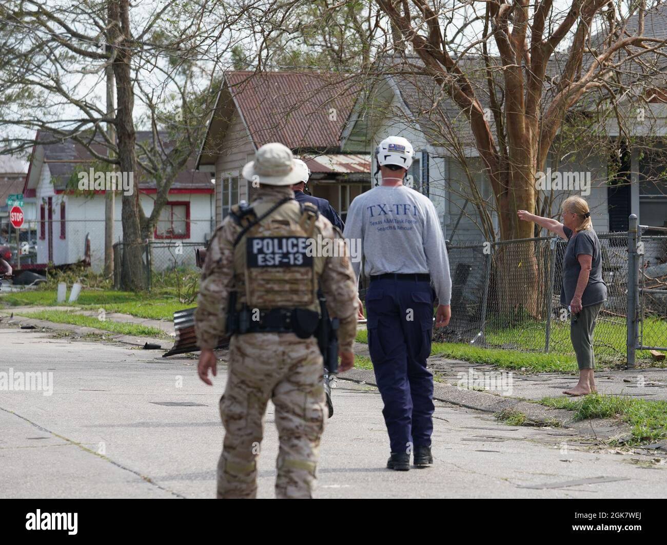 Houma, LA Texas Task Force 1 doing preliminary damage assessments