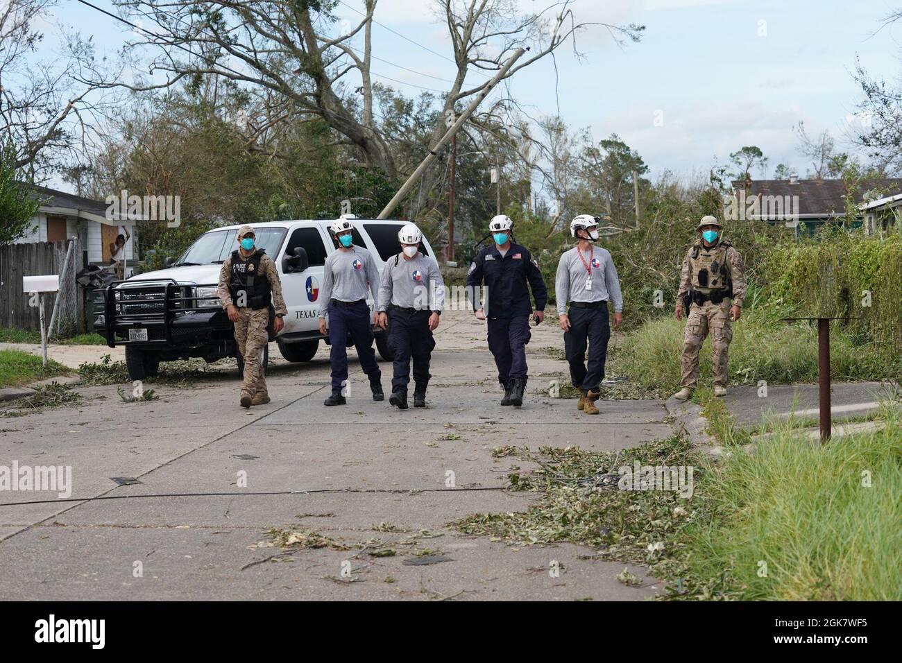 Houma, LA Texas Task Force 1 doing preliminary damage assessments