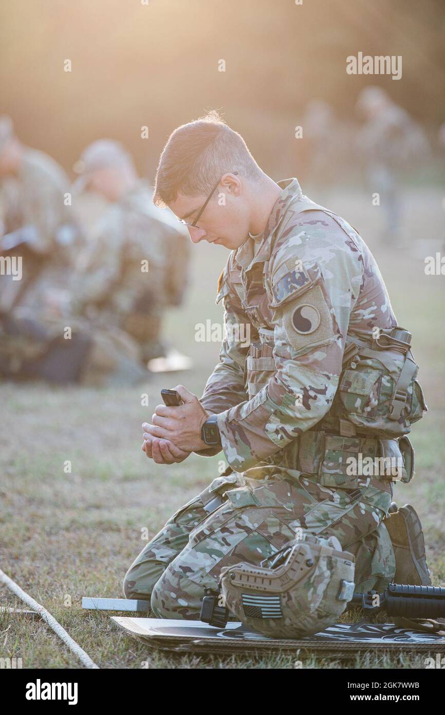 A Soldier loads a pistol magazine prior to a match on Aug. 31 during the 50th Winston P. Wilson Rifle and Pistol Championship. This year’s championship is conducted at the Robinson Maneuver Training Center, North Little Rock, Ark. and involves the rifle, pistol and combined arms disciplines. Stock Photo