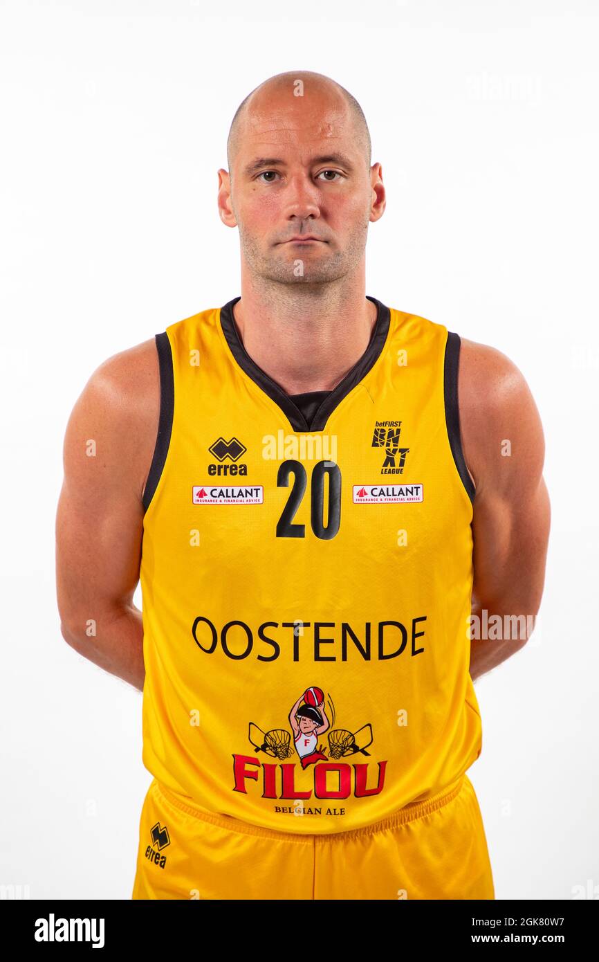 Oostende's Dusan Djordjevic poses at a photoshoot of Belgian Basketball  team Filou Oostende, ahead of the 2021-2022 EuroMillions League, Monday 13  Sep Stock Photo - Alamy