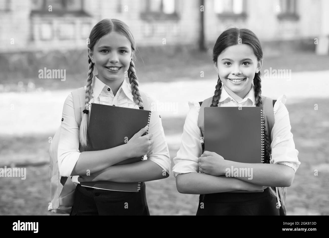Primary school kids making Black and White Stock Photos & Images - Alamy