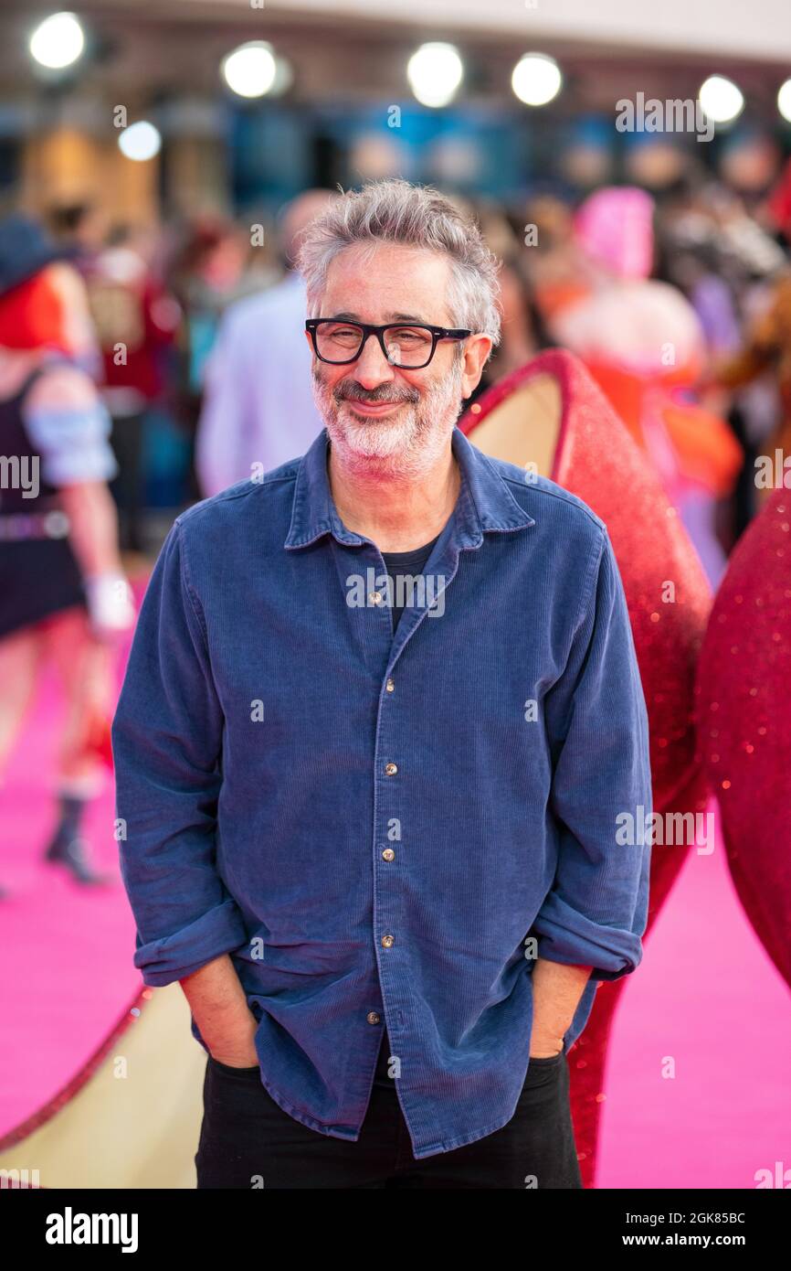 David Baddiel arriving for the world premiere of Everybody's Talking