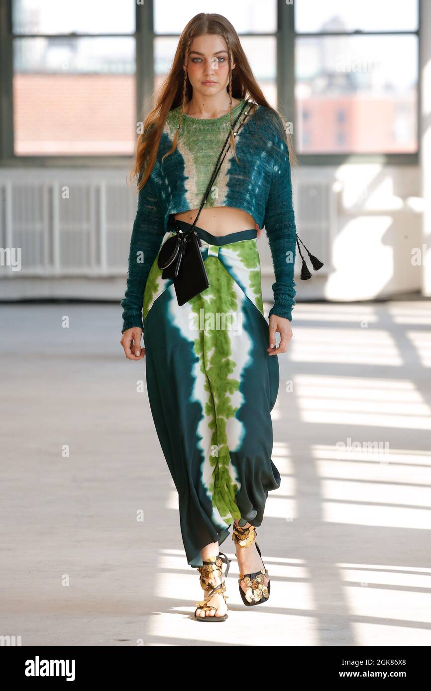 New York, United States. 10th Sep, 2021. Model Gigi Hadid walks