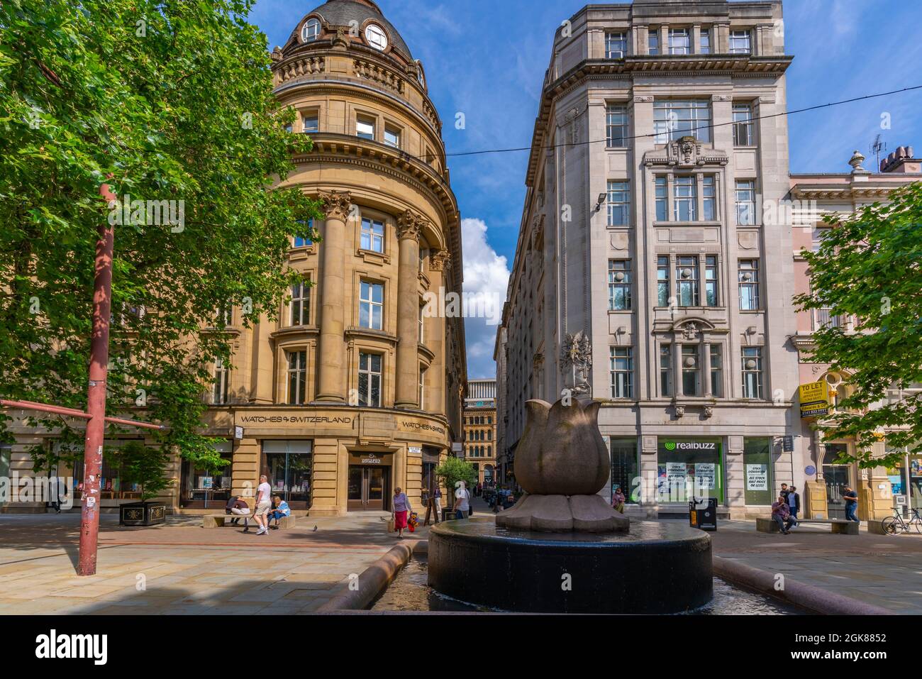 View of buildings in St Anne's Square, Manchester, Lancashire, England, United Kingdom, Europe Stock Photo