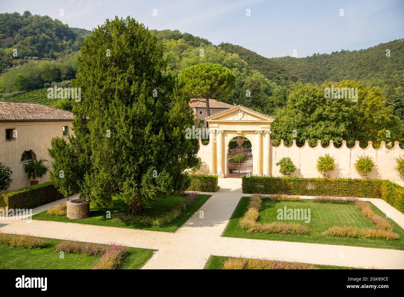 LUVIGLIANO DI TORREGLIA, ITALY - SEPTEMBER 11, 2021: Villa dei Vescovi refined and elegant seventeenth-century rural residence in Renaissance style Stock Photo