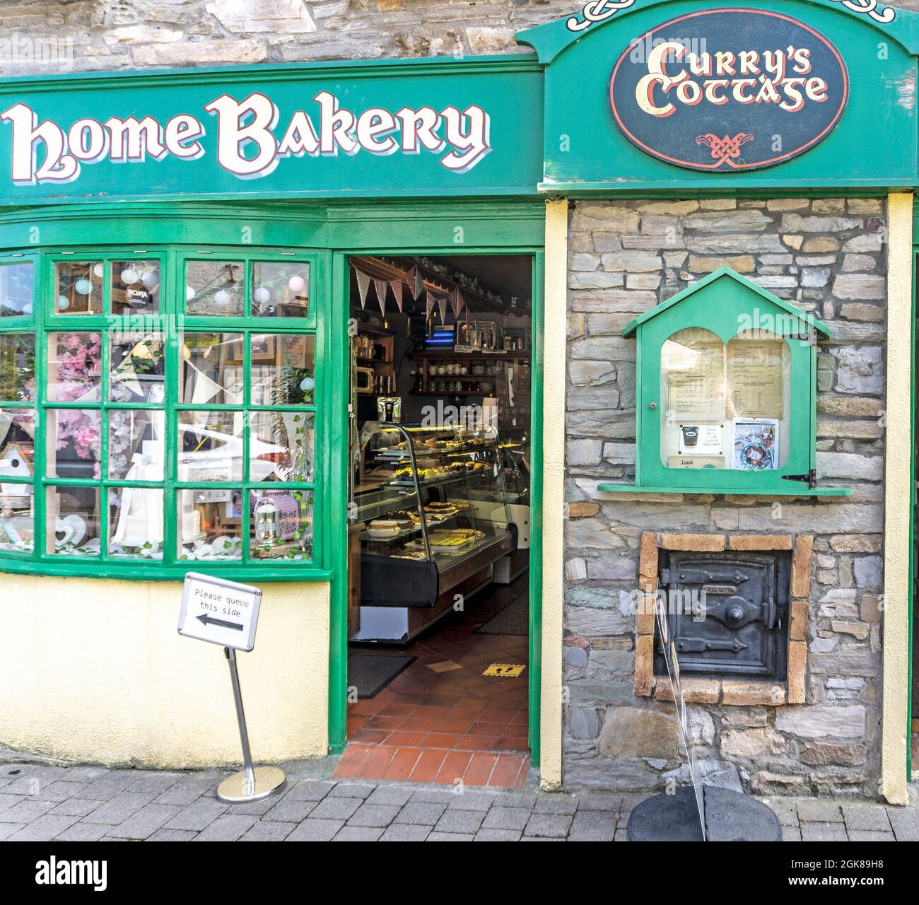 Currys Cottage a home bakery and tea rooms in Westport, County Mayo, Ireland. Stock Photo