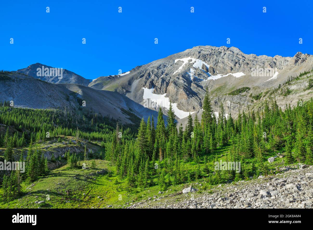 rocky mountain peak along the rocky mountain front near headquarters creek pass in lewis and clark national forest near choteau, montana Stock Photo