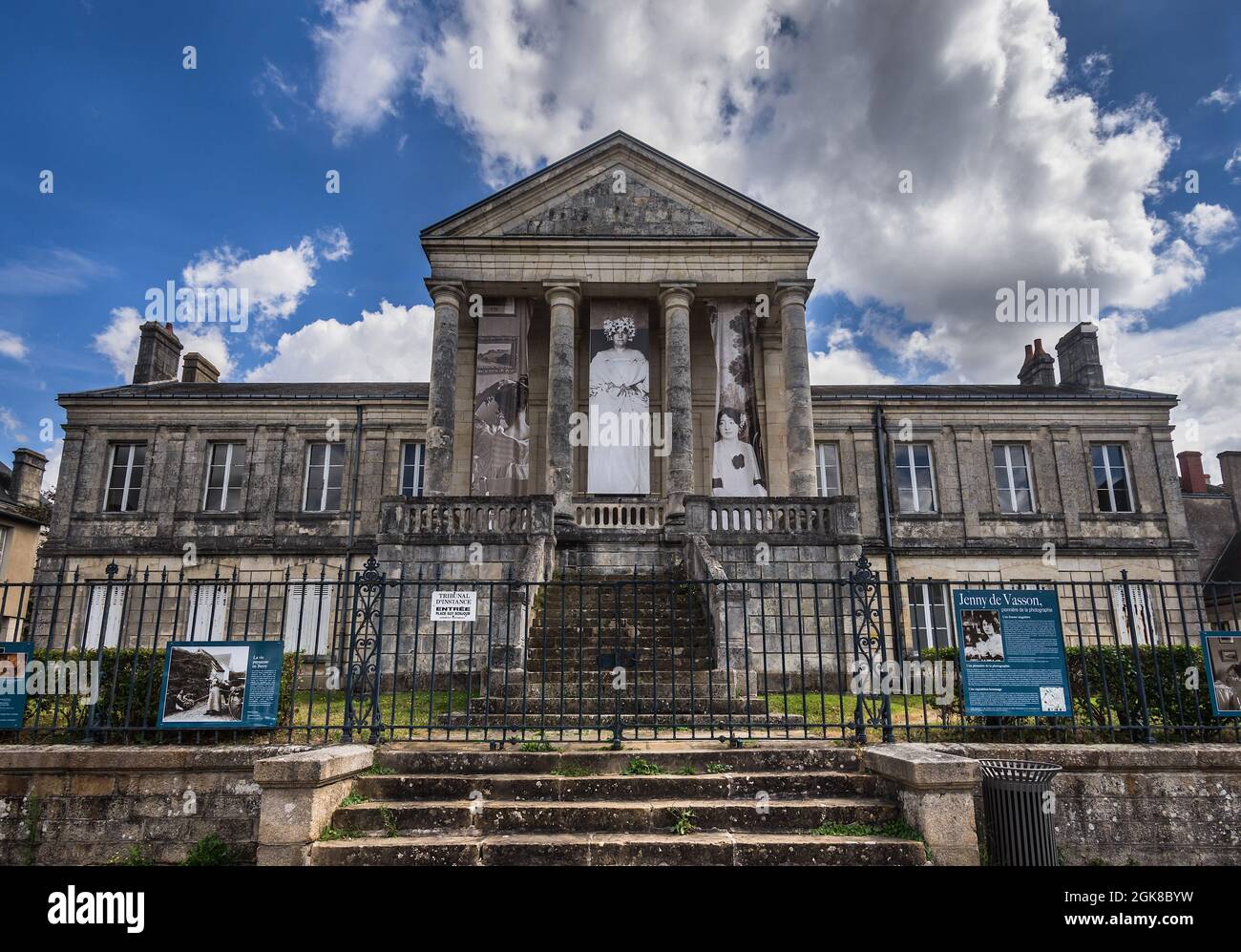 Old Court House in the Place de la République, La Chatre, Indre (36), France. Stock Photo