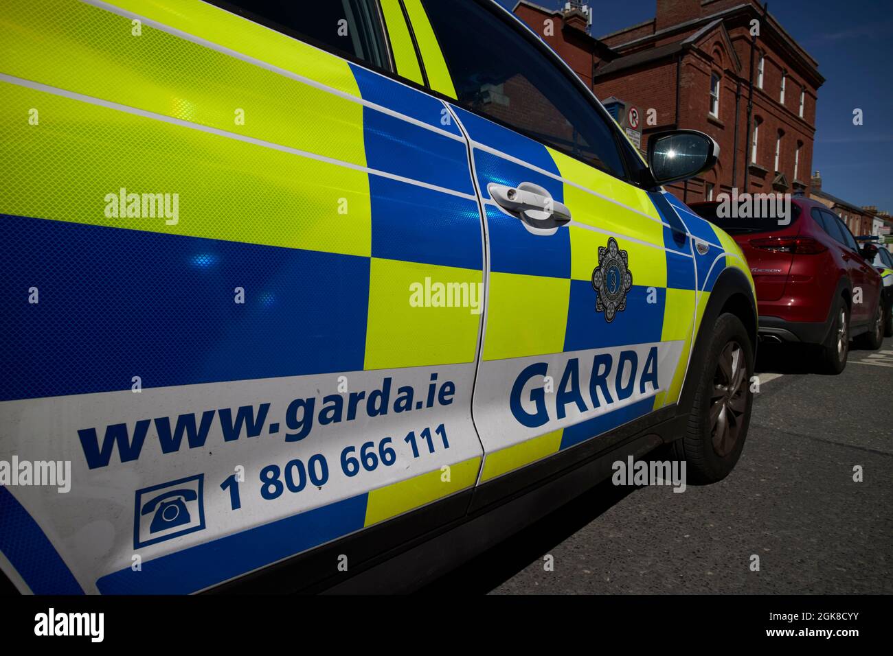 garda irish police patrol vehicle dublin, republic of ireland Stock Photo