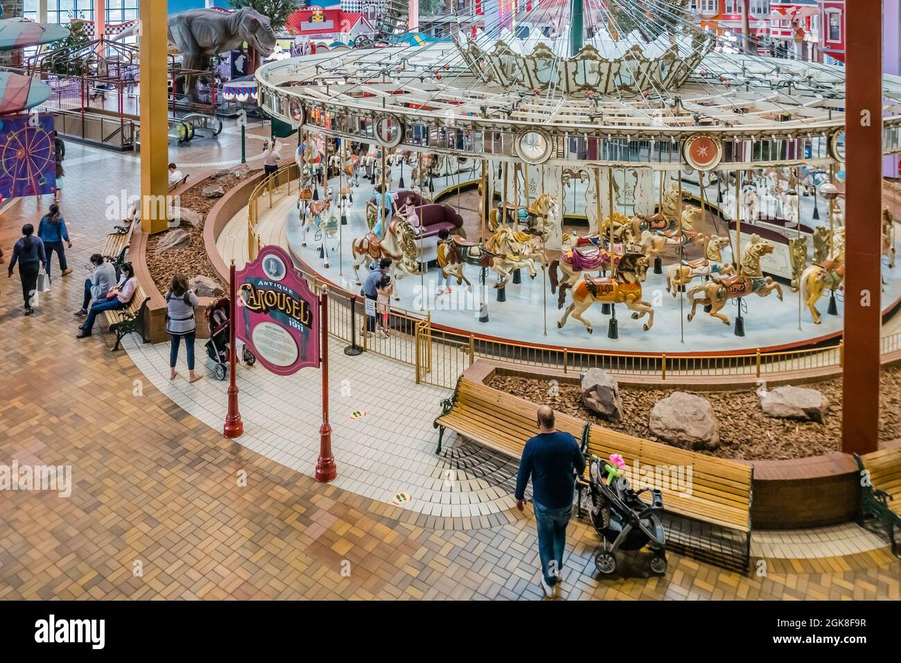 Fantasy fair is the largest indoor amusement park in Toronto Ontario Canada and it is located inside woodbine shopping mall Stock Photo