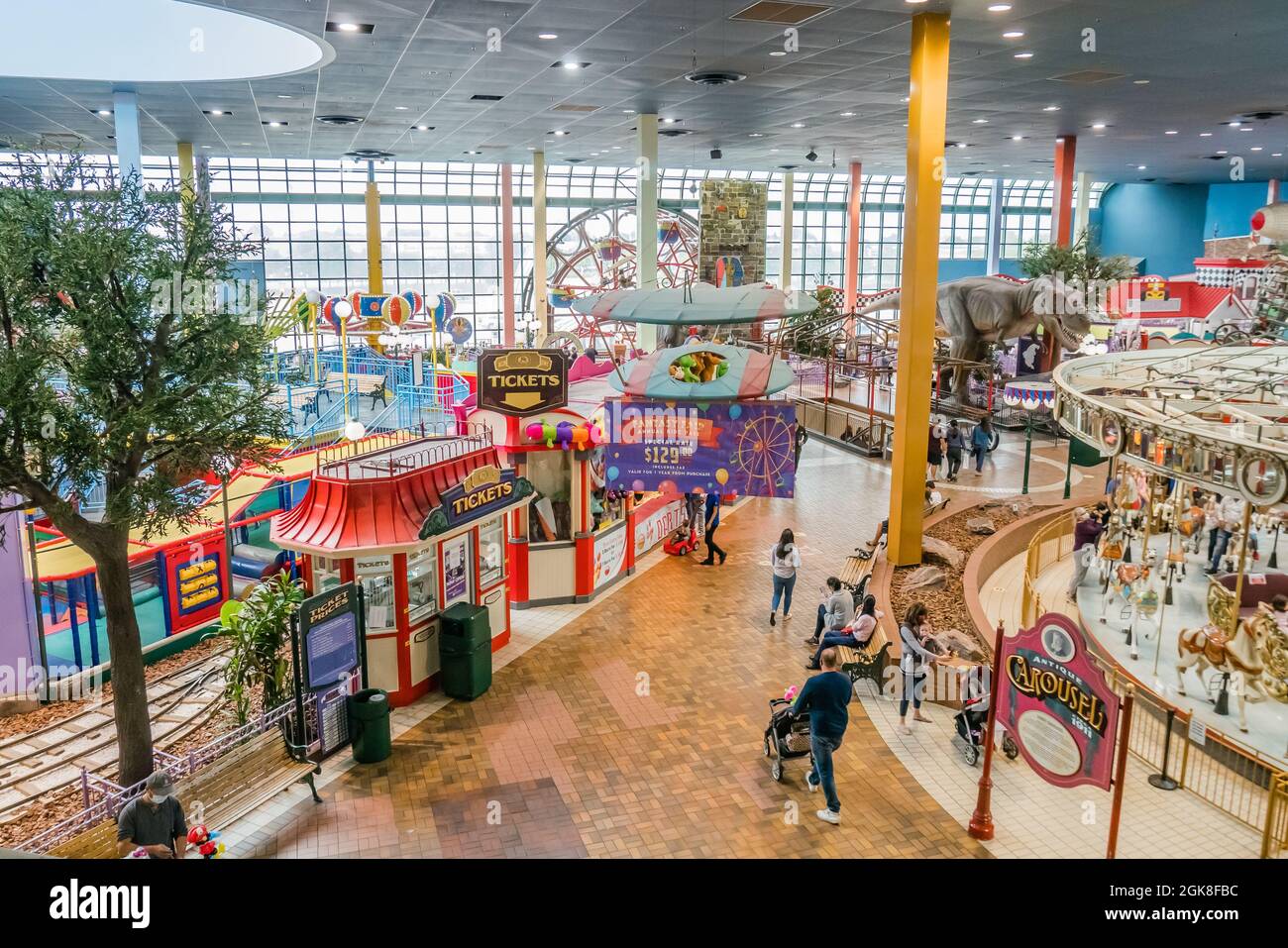 Fantasy fair is the largest indoor amusement park in Toronto Ontario Canada and it is located inside woodbine shopping mall Stock Photo