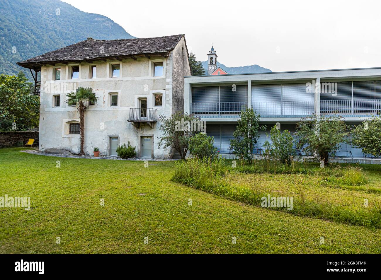 Hotel Casa Martinelli at the Circolo della Maggia, Switzerland Stock Photo