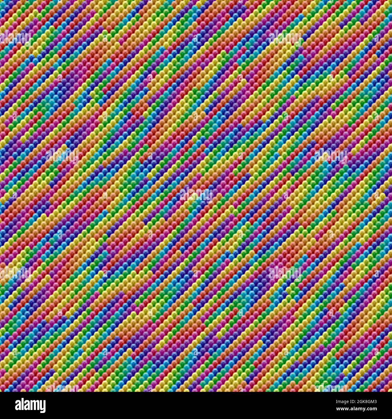 Beautiful multicolor dotted stripes seamless repeating pattern in a rainbow  color palette Stock Photo - Alamy