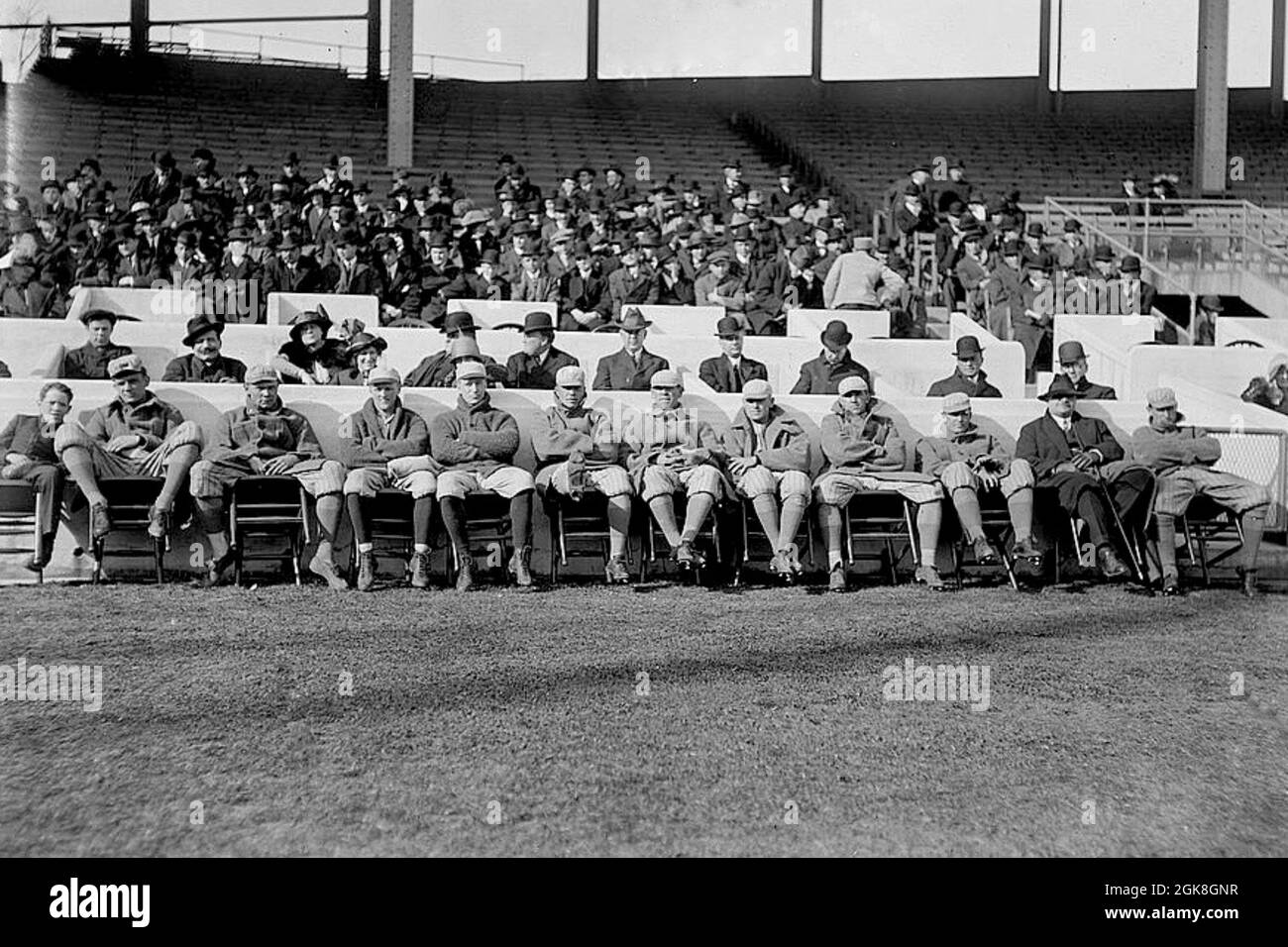 The New York Giants pose for a team portrait in the Polo Grounds