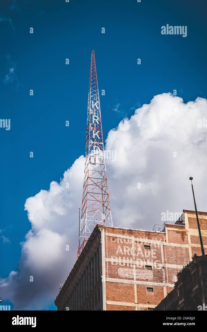 KRKD Antenna, Los Angeles, California, USA Stock Photo