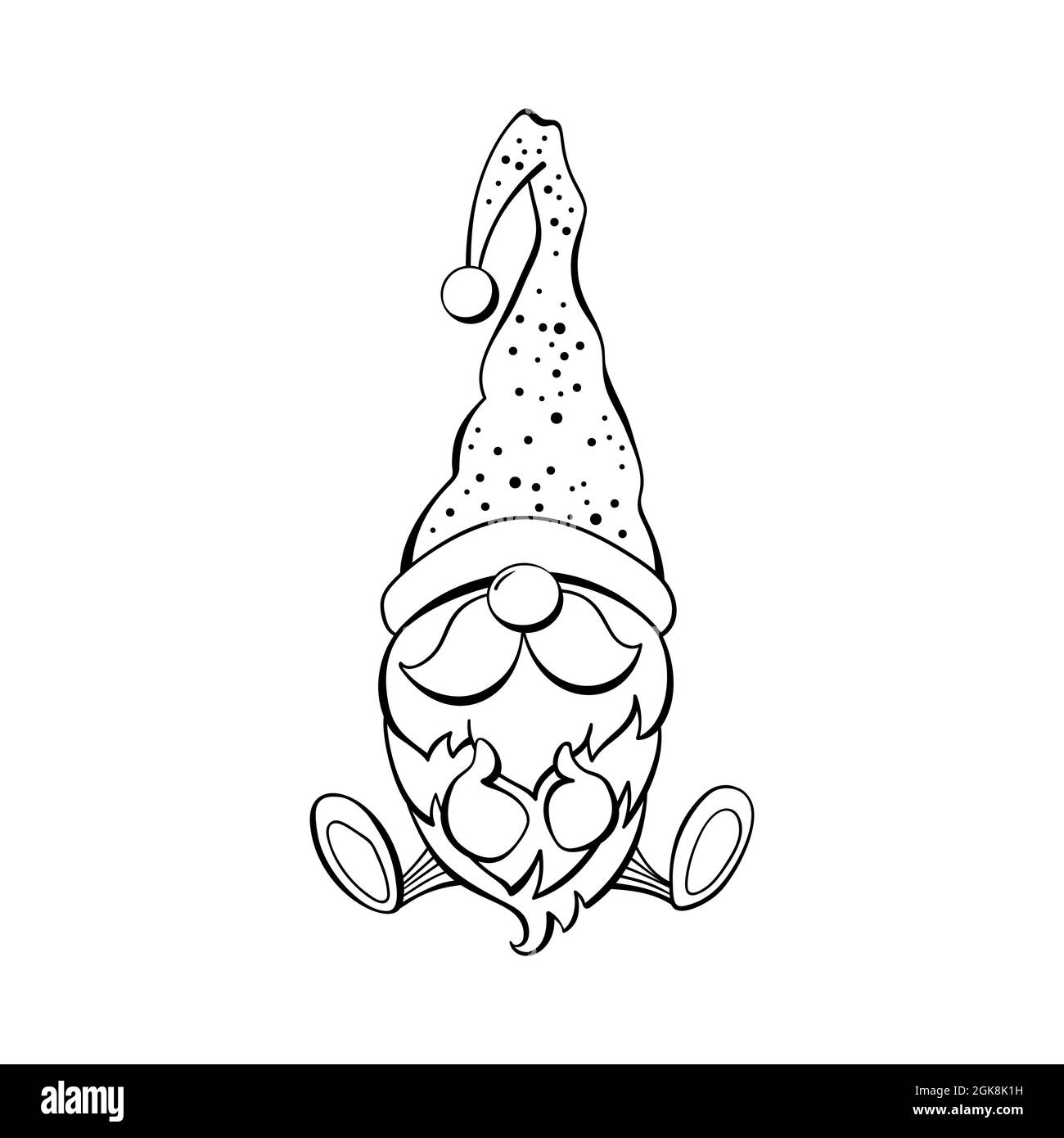 Easter Gnome contour drawing illustration Stock Vector Image & Art Alamy