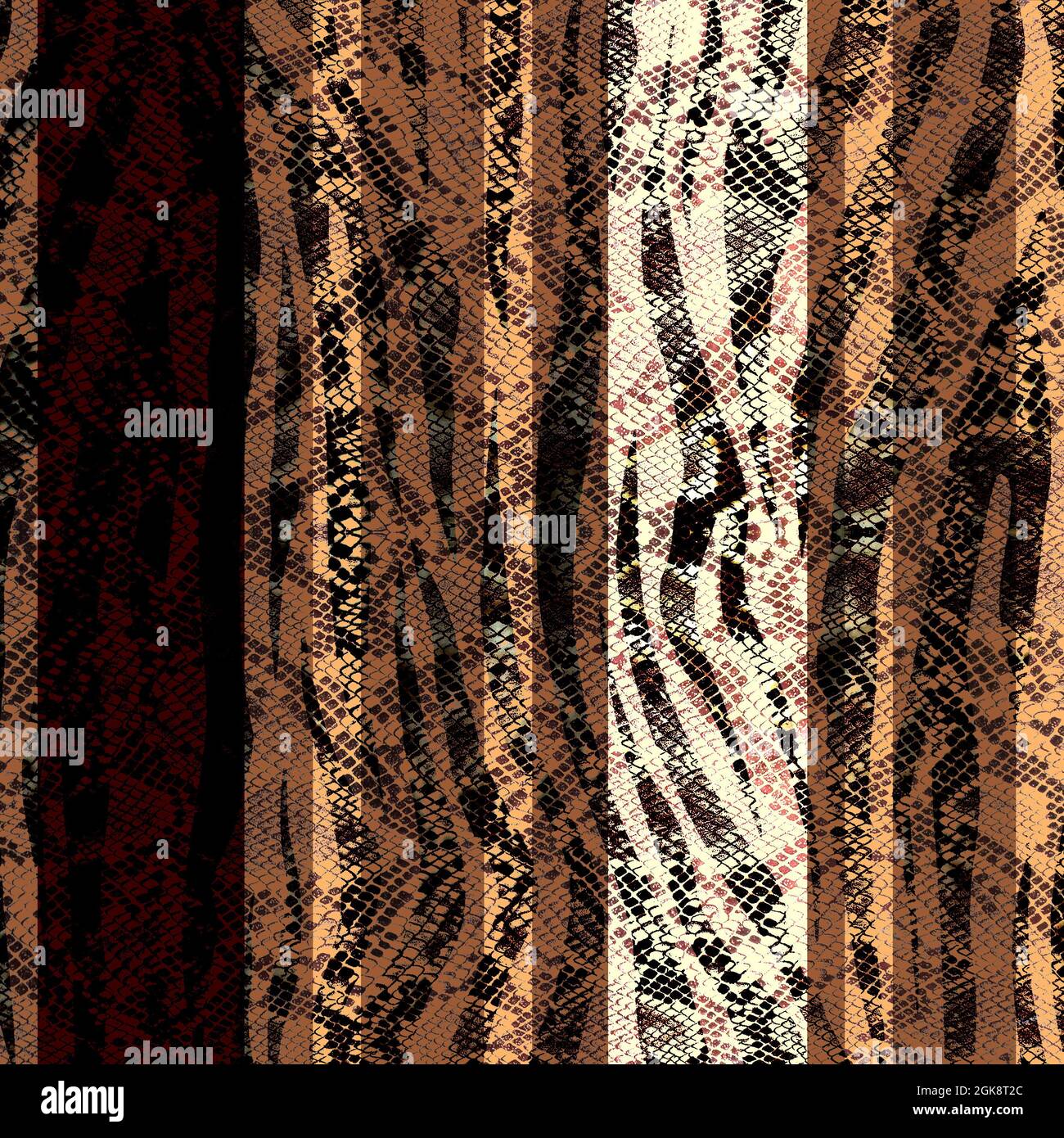 colored zebra and snake skin textured print Pattern with geometric ...