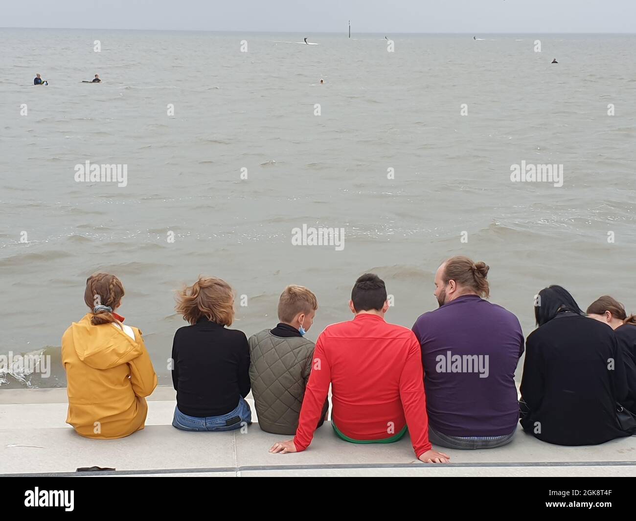 Menschen am Meer Stock Photo