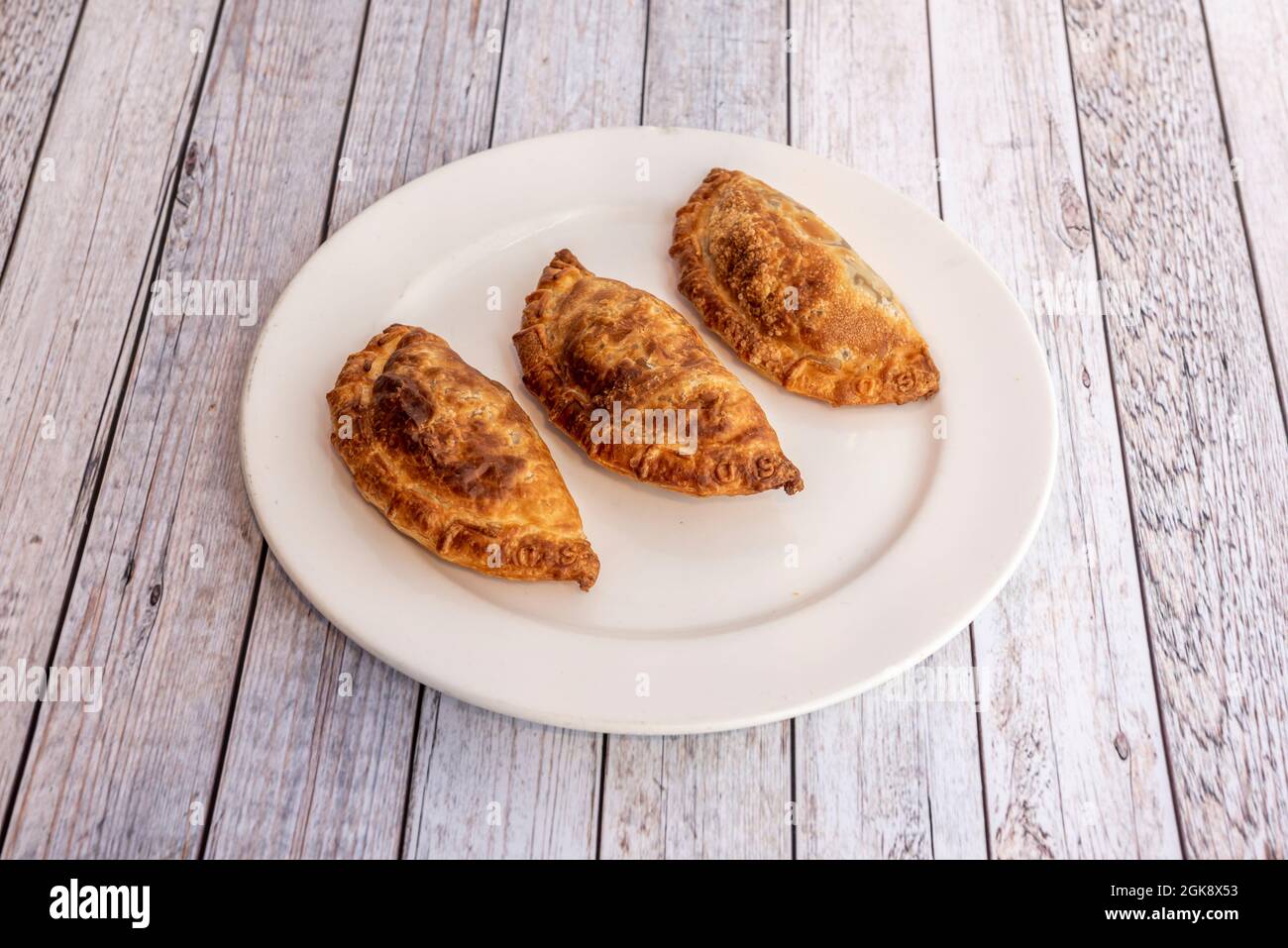 Argentinian puff pastry empanadas stuffed with traditional beef stew