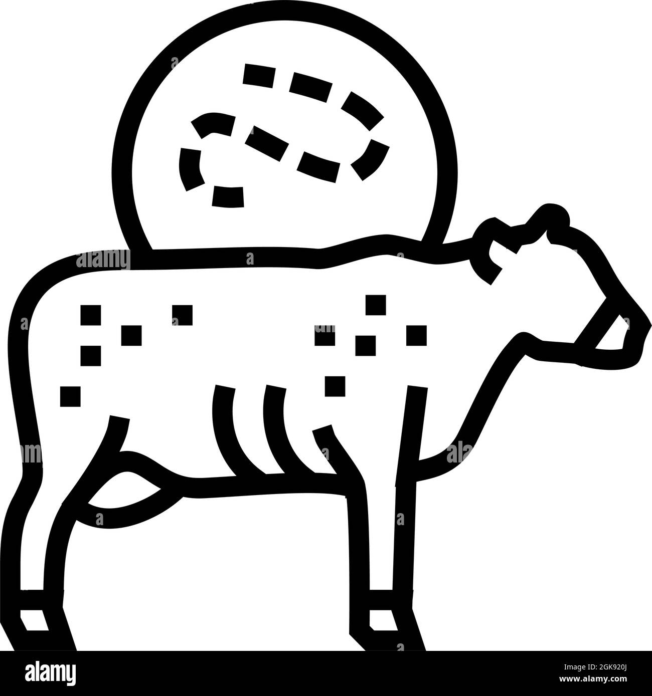 anthrax cow line icon vector illustration Stock Vector Image & Art - Alamy