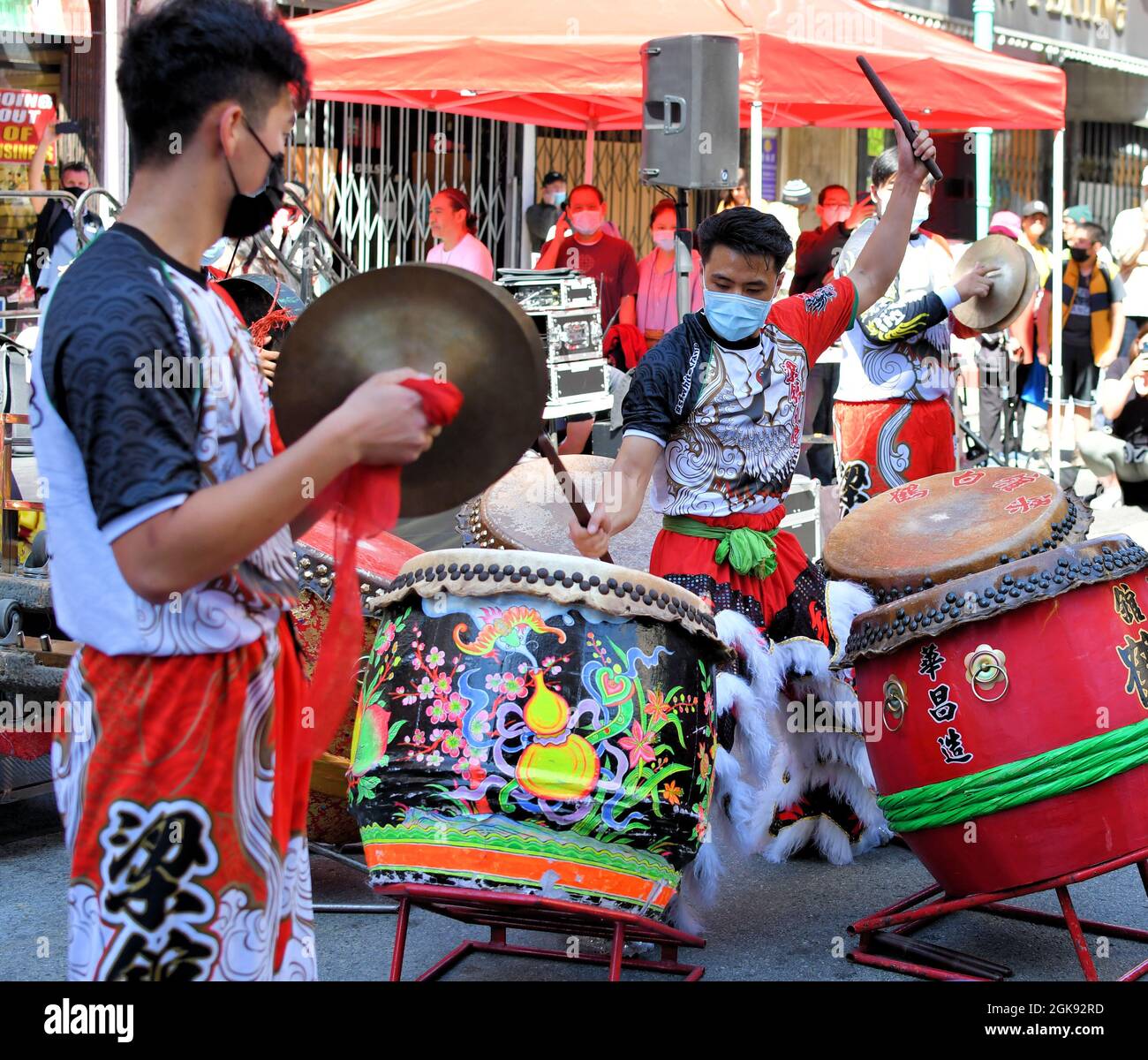 Lion Dance Musicians With Traditional Chinese Instruments At The 2021 ...