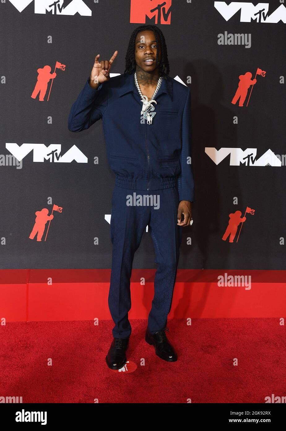 Polo G attends the 2021 MTV Video Music Awards at Barclays Center on ...