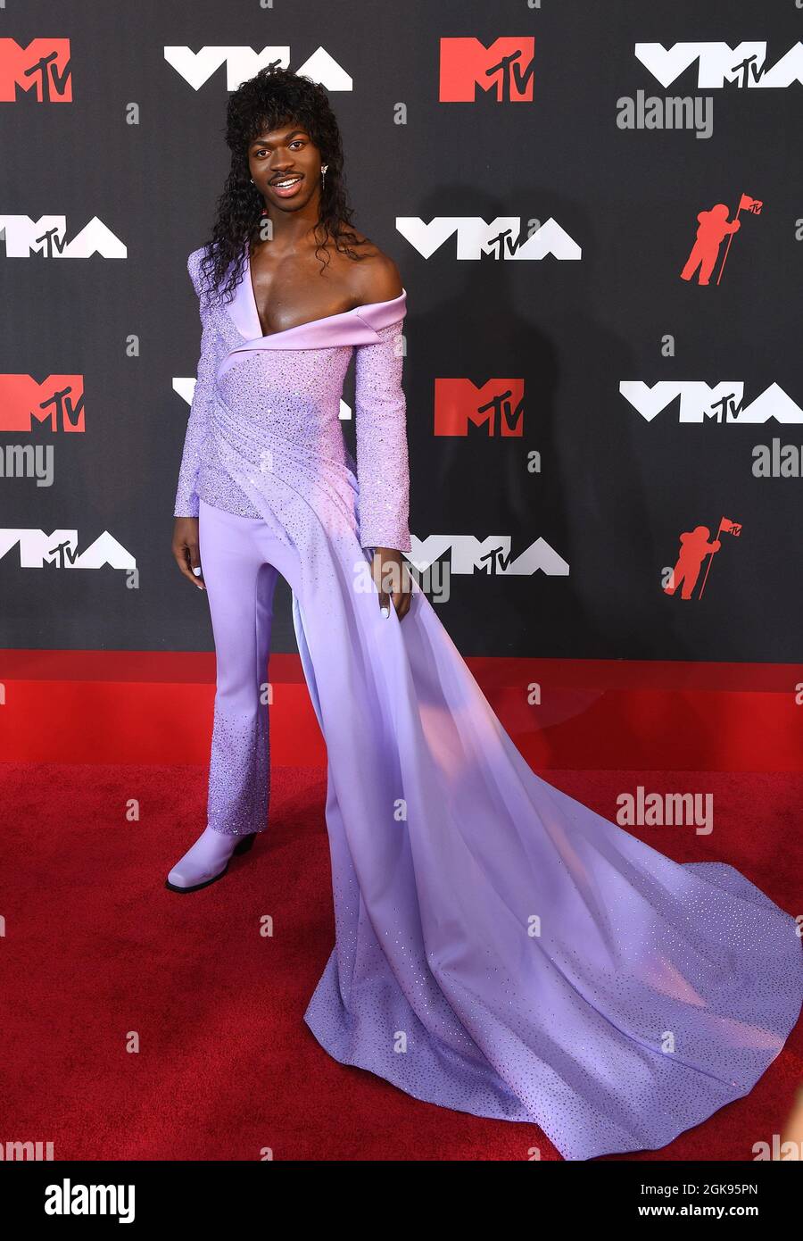 Lil Nas X attends the 2021 MTV Video Music Awards at Barclays Center on  September 12, 2021 in the Brooklyn borough of New York City. Photo: Jeremy  Smith/imageSPACE/Sipa USA Stock Photo - Alamy