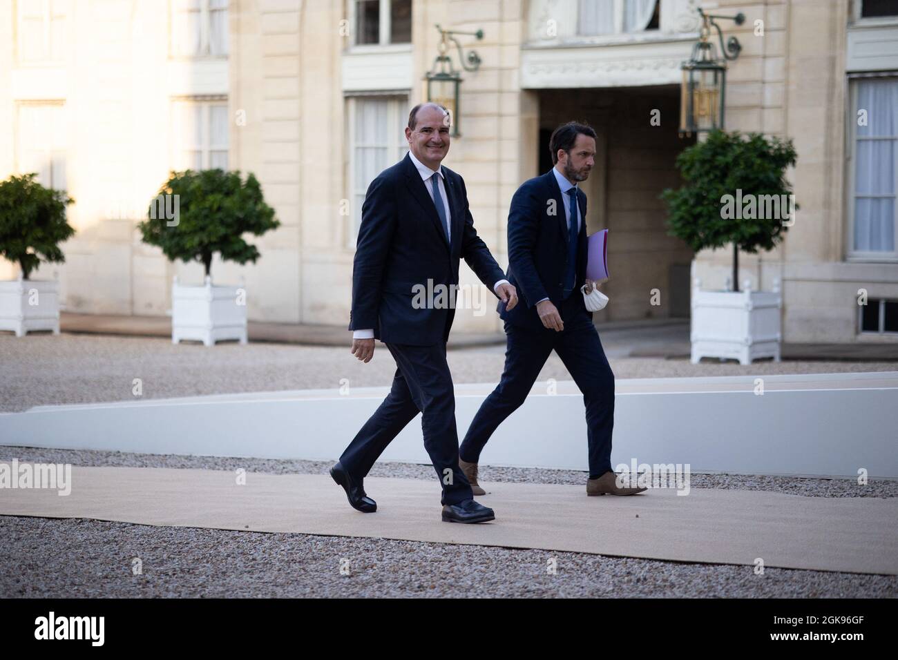 French Prime Minister Jean Castex arrives prior to the ceremony in