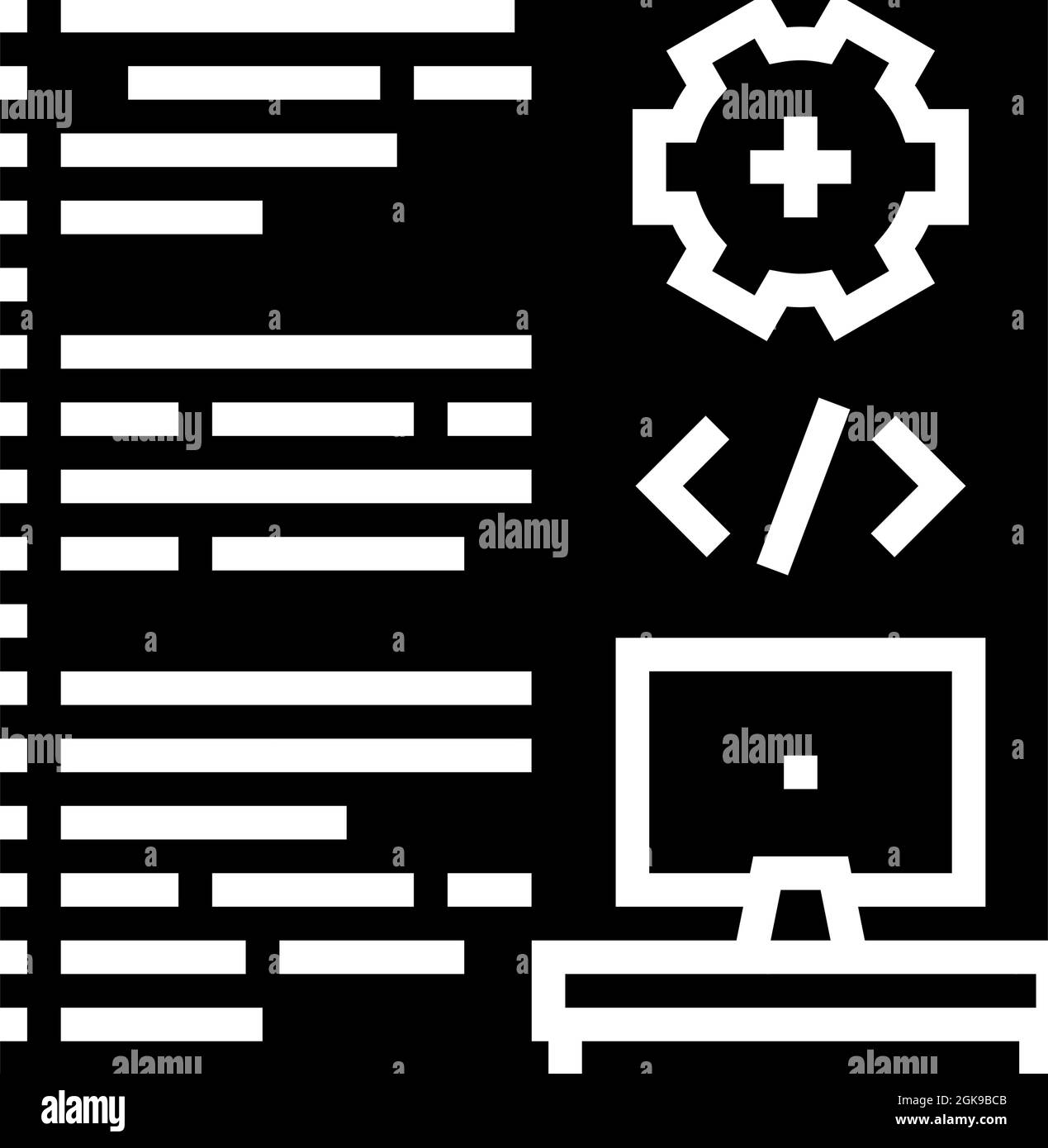software developing glyph icon vector illustration Stock Vector Image ...
