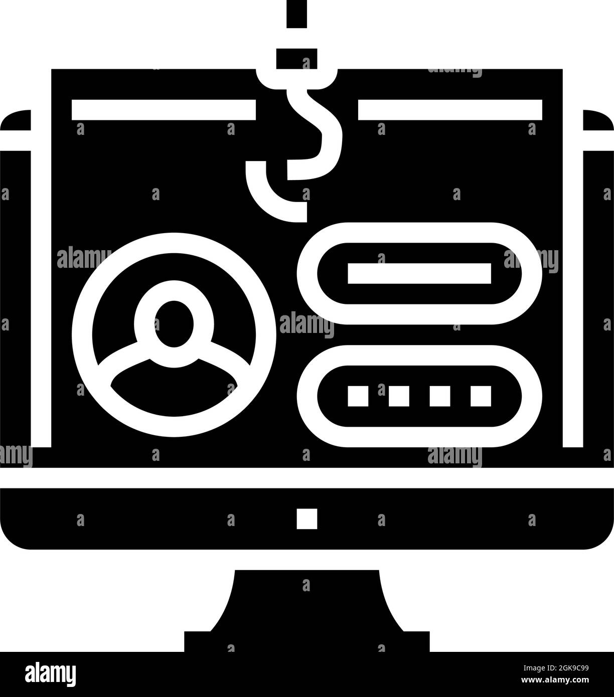 Threat cyber security glyph icon Stock Vector Images - Alamy
