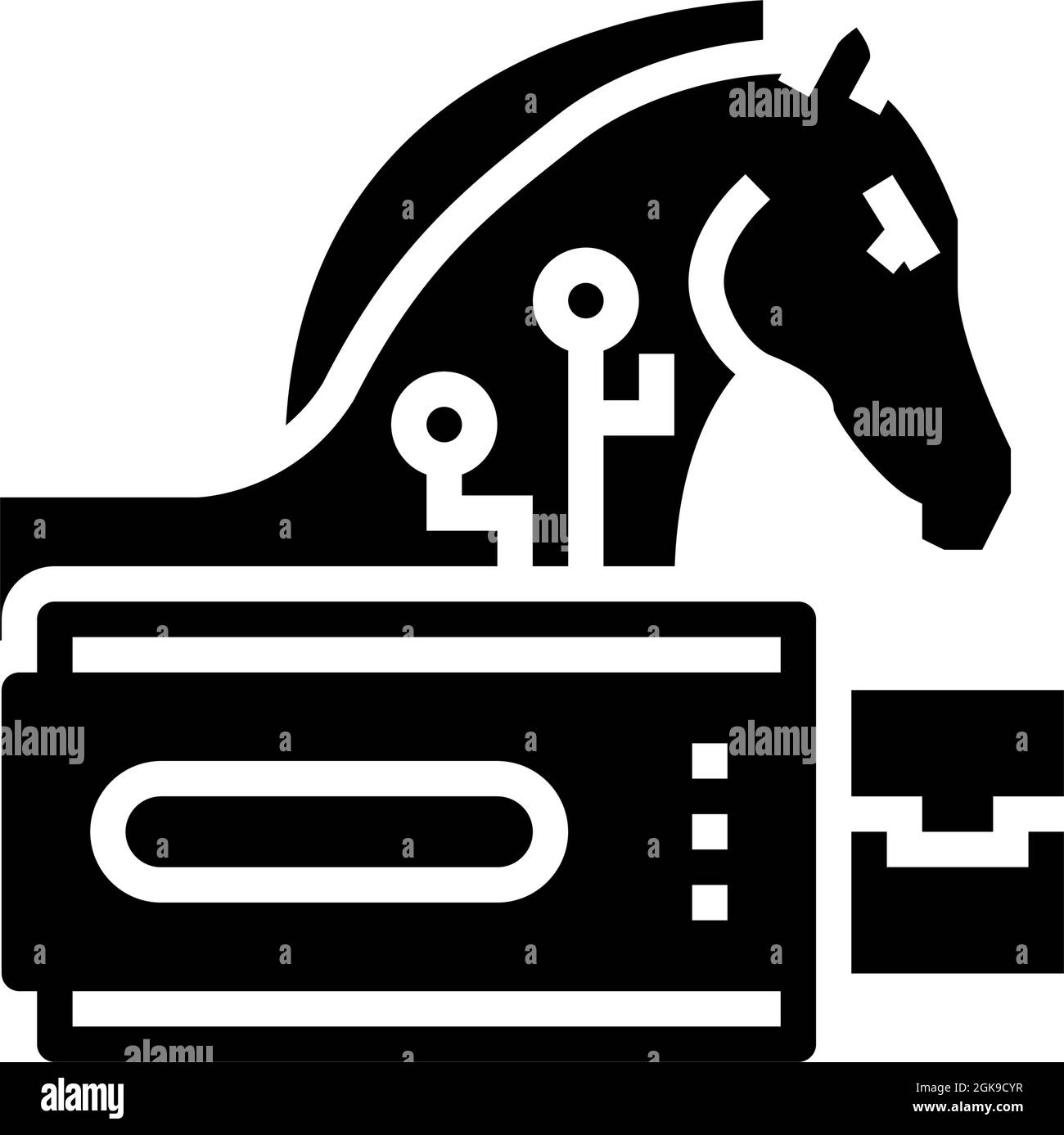 trojan virus glyph icon vector illustration Stock Vector Image & Art ...