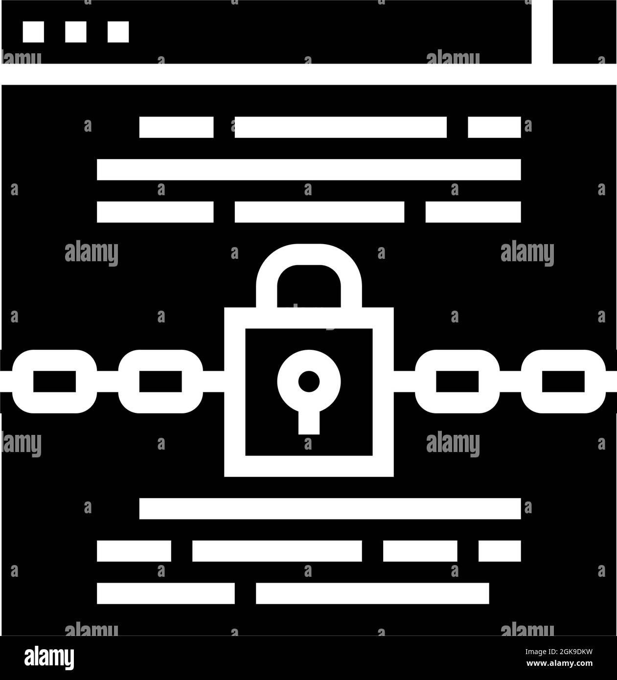 padlock security technology tool glyph icon vector illustration Stock ...