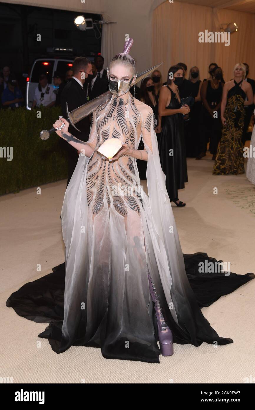 New York, USA. 13th Sep, 2021. Hunter Schafer walking on the red carpet