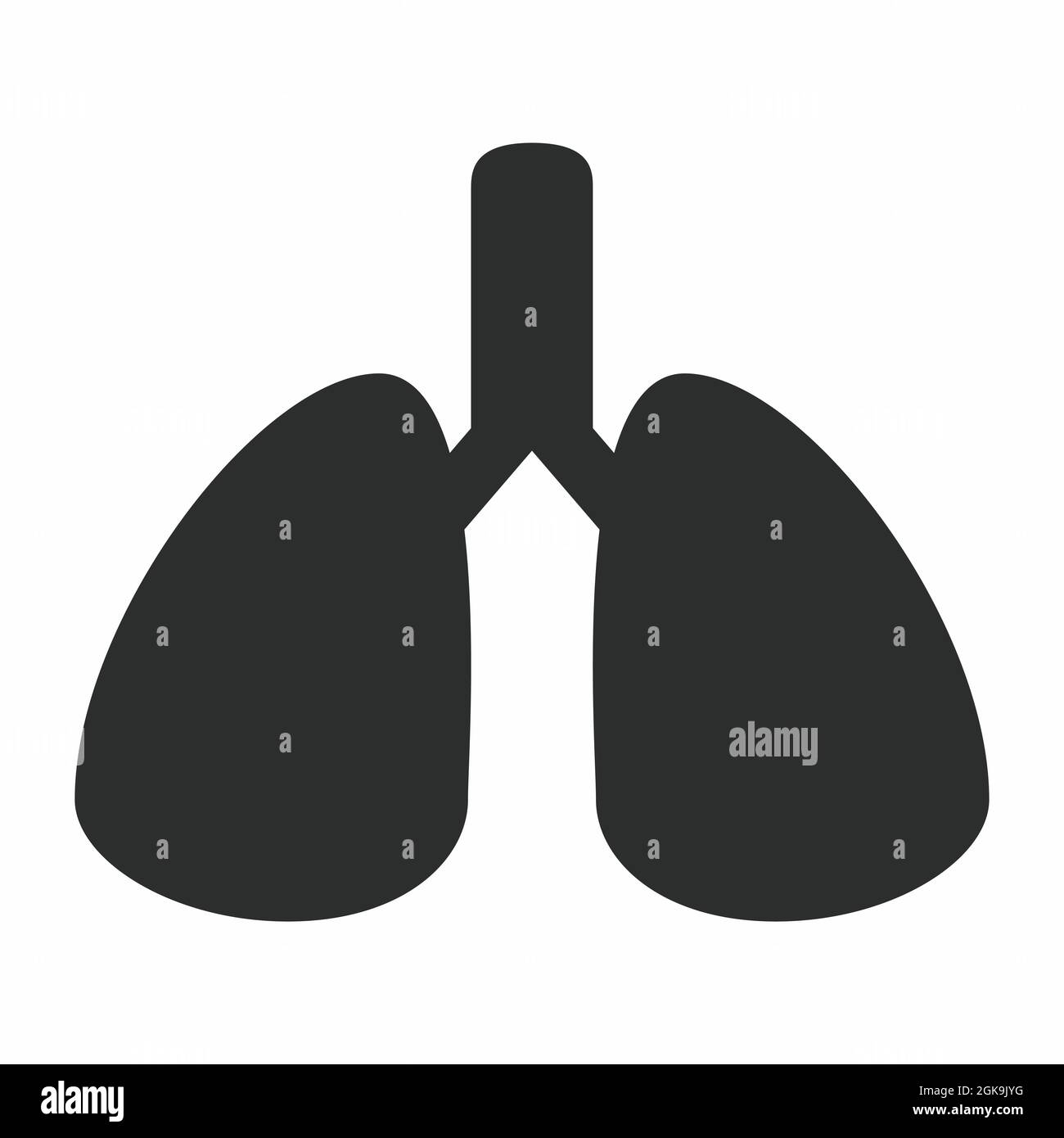 Icon Vector of Lungs - Glyph Style - Simple illustration, Editable ...