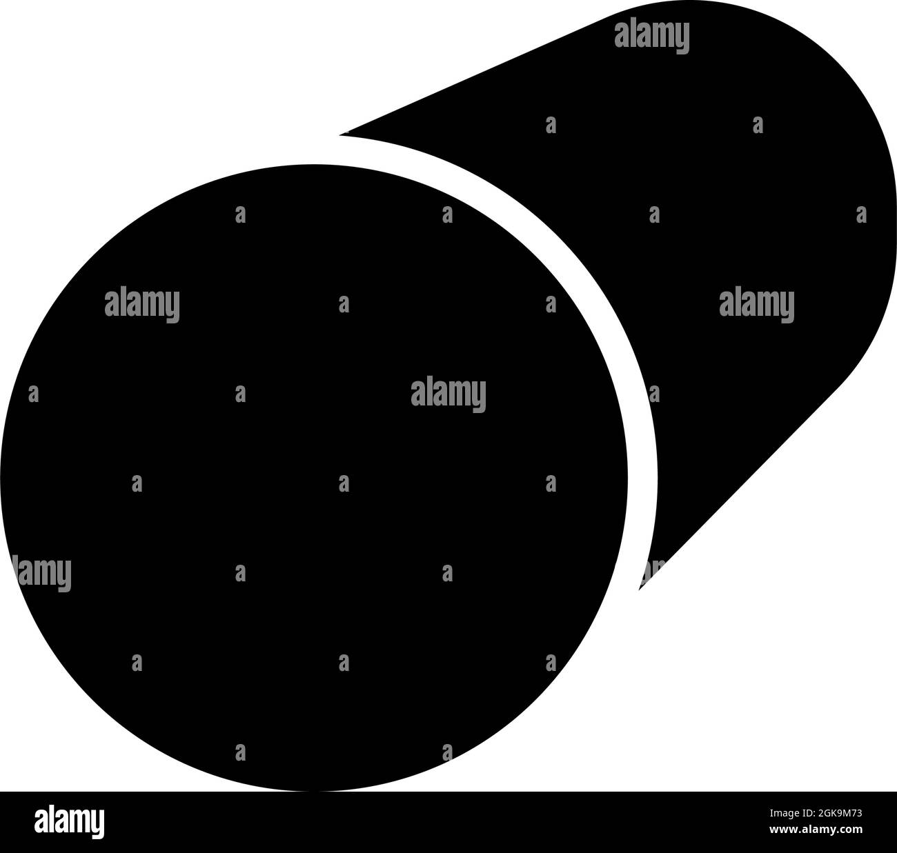 round bar metal profile glyph icon vector illustration Stock Vector Image & Art Alamy