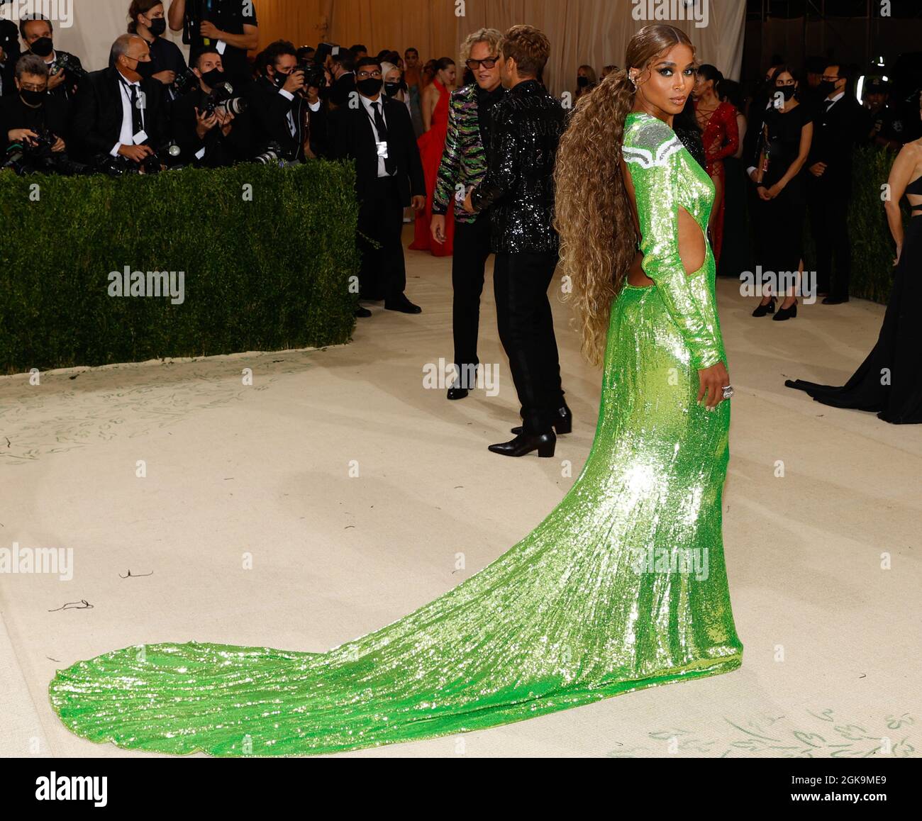 New York, United States. 13th Sep, 2021. Ciara arrives for The Met Gala at The Metropolitan Museum of Art celebrating the opening of In America: A Lexicon of Fashion in New York City on Monday, September 13, 2021. Photo by John Angelillo/UPI Credit: UPI/Alamy Live News Stock Photo