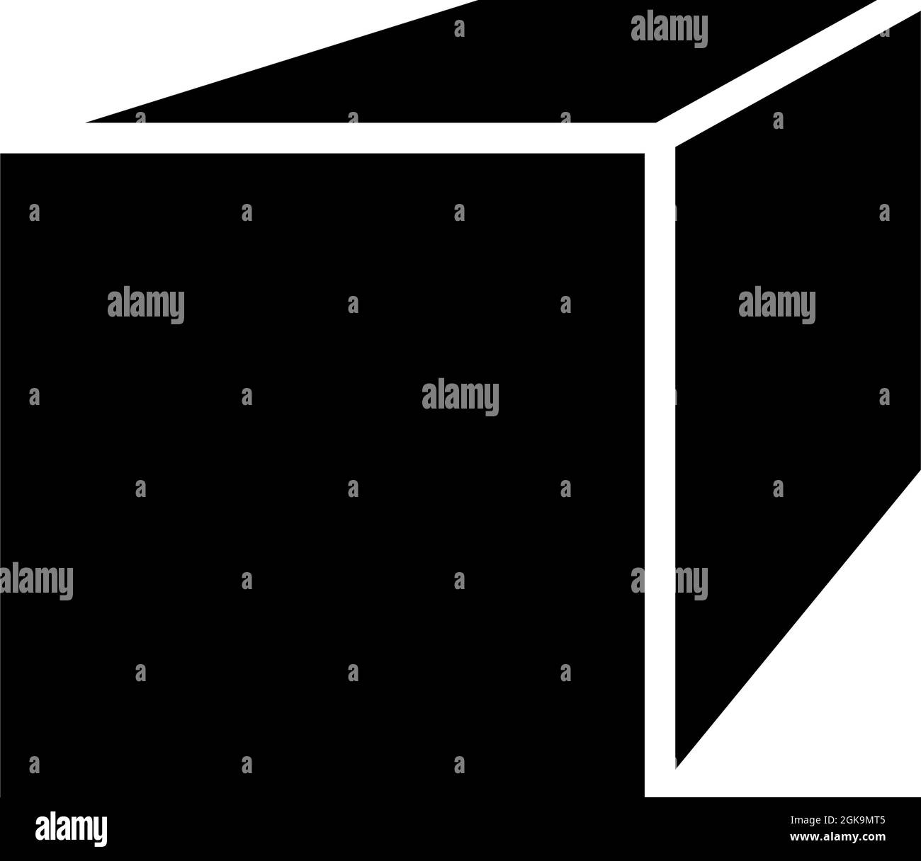 square bar metal profile glyph icon vector illustration Stock Vector ...