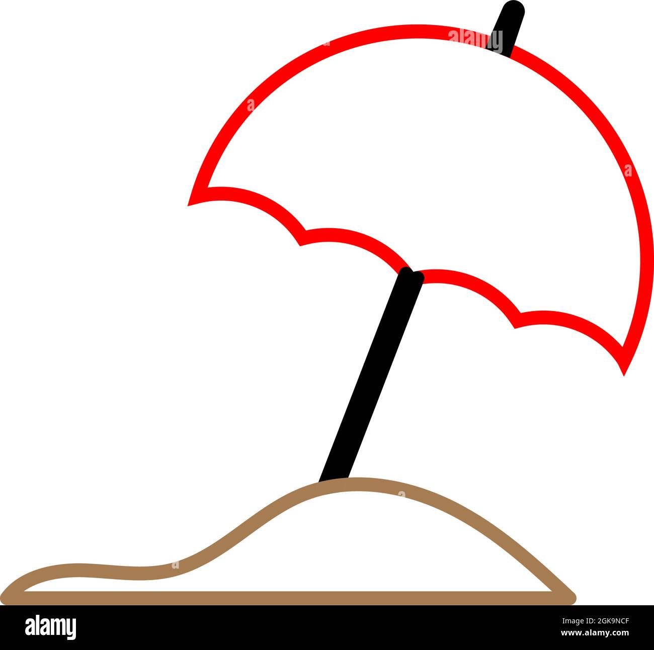 Umbrella beach icon design template illustration isolated Stock Vector